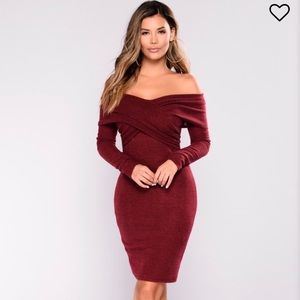 Fashion Nova Off The Shoulder Dress